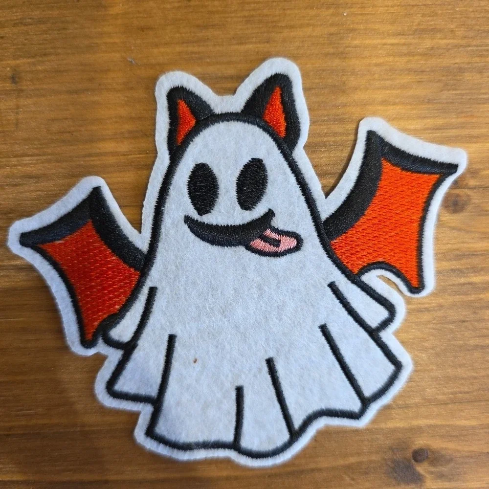 NEW Set Of 9 Cute Funny Ghost Embroidered Iron On Patch Halloween Trick or Treat